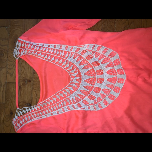 Dainty Hooligan coral dress 👗 size: medium - Picture 3 of 4